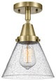 Innovations Lighting 447-1C-AB-G44 Large Cone 1 Light 7.75" Flush Mount