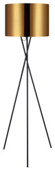 Tall Standing Light Tripod Floor Lamp, Gold