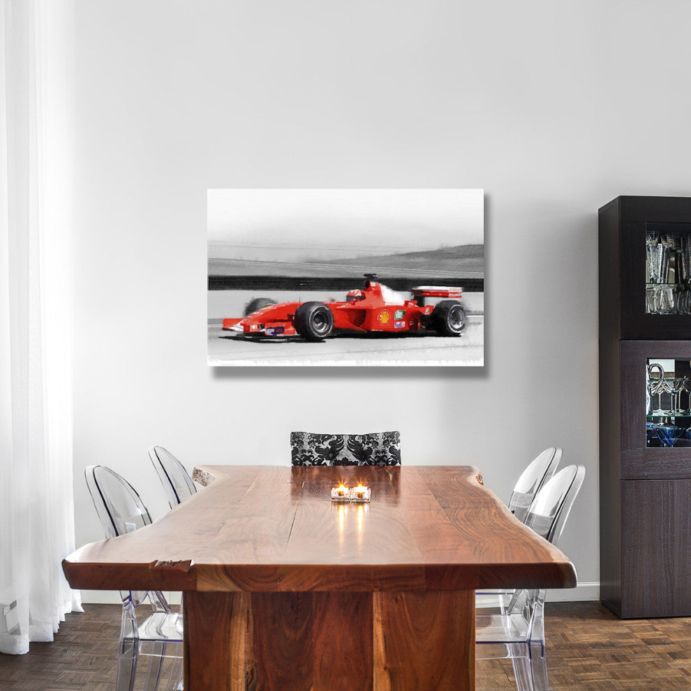 "Ferrari F1 Laguna Seca Watercolor" Fine Art Print
