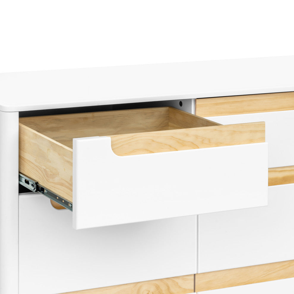 Yuzu 9-Drawer Assembled Dresser, White Natural