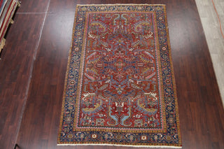 Consigned, Persian Oriental Antique Handmade Low Pile Carpet, Red, 10'4"X7'0"