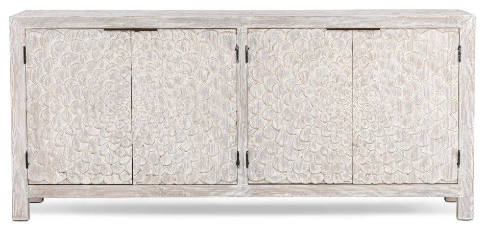 Astrid 4-Door Sideboard, Vintage Cream
