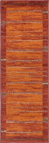 Unique Loom Terracotta Autumn Foilage 2'x6' Runner Rug