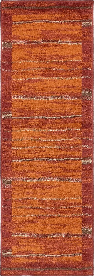 Unique Loom Terracotta Autumn Foilage 2'x6' Runner Rug