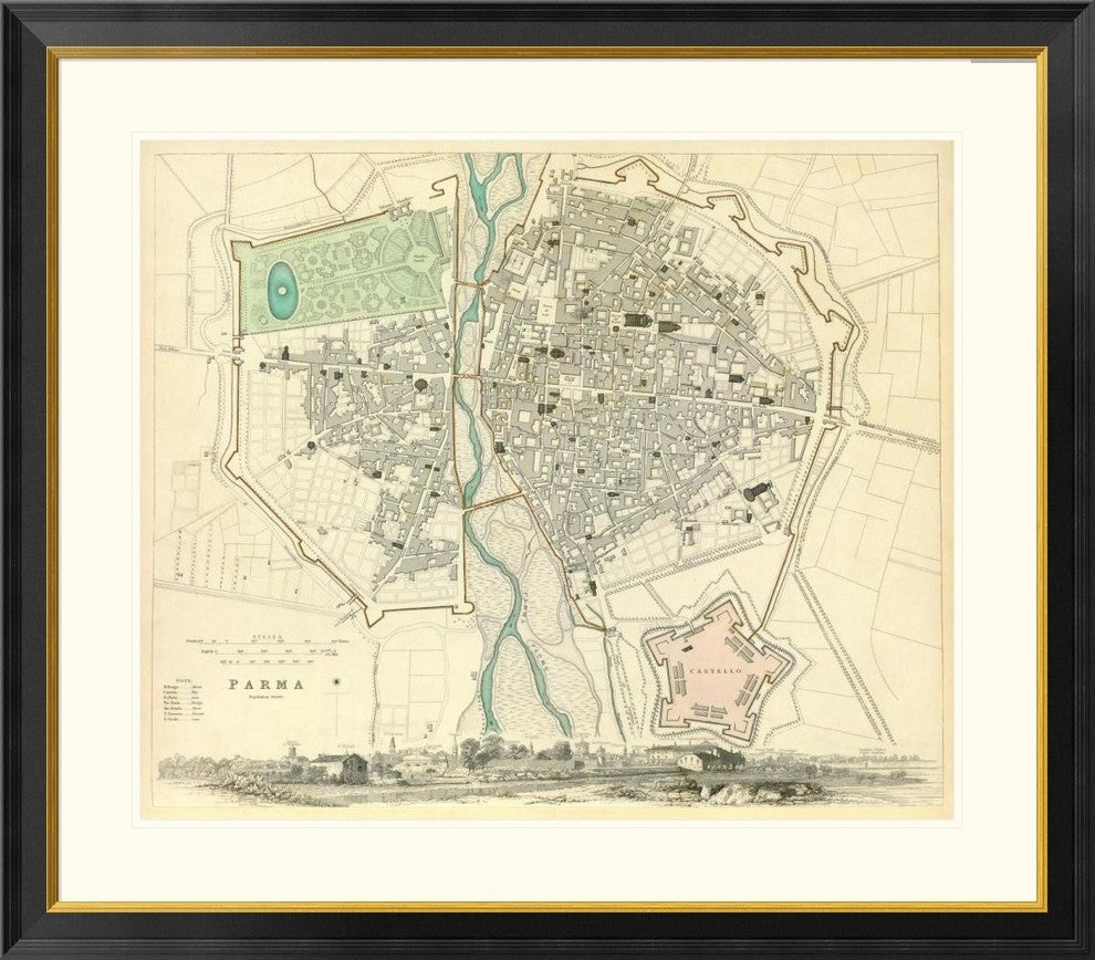 "Parma, Italy, 1840"  by Society for the Diffusion of Useful Knowledge, 40x35"