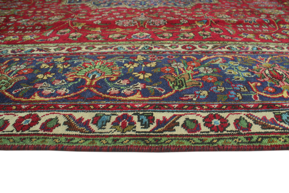 Fine Vintage Distressed Johana Red Rug