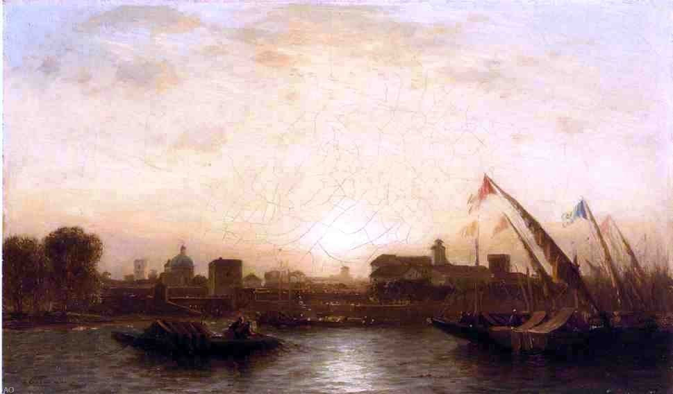 Jr. Samuel Colman Sunset Seville Wall Decal