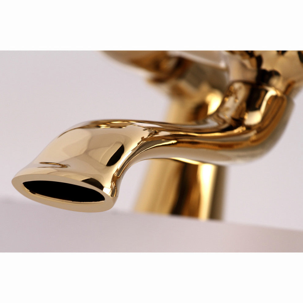 Kingston Brass Clawfoot Tub Faucet With Hand Shower, Polished Brass