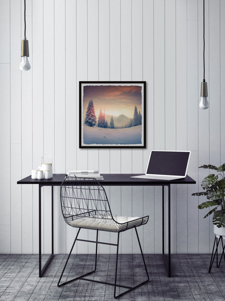 "Find Yourself in the Forest" Framed Painting Print, 32x32