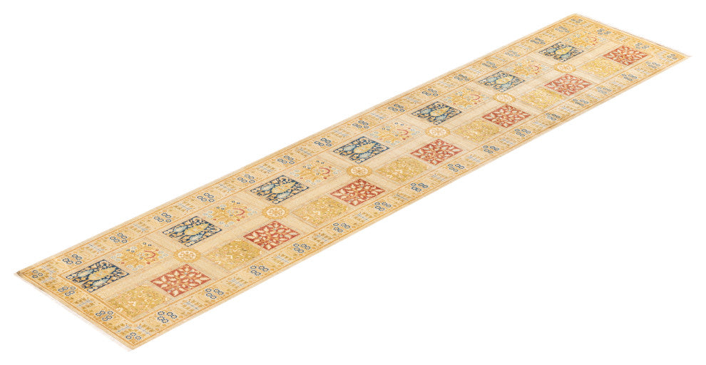 Wuntho One-of-a-Kind Hand-Knotted Runner Ivory, 2'8"x13'1"