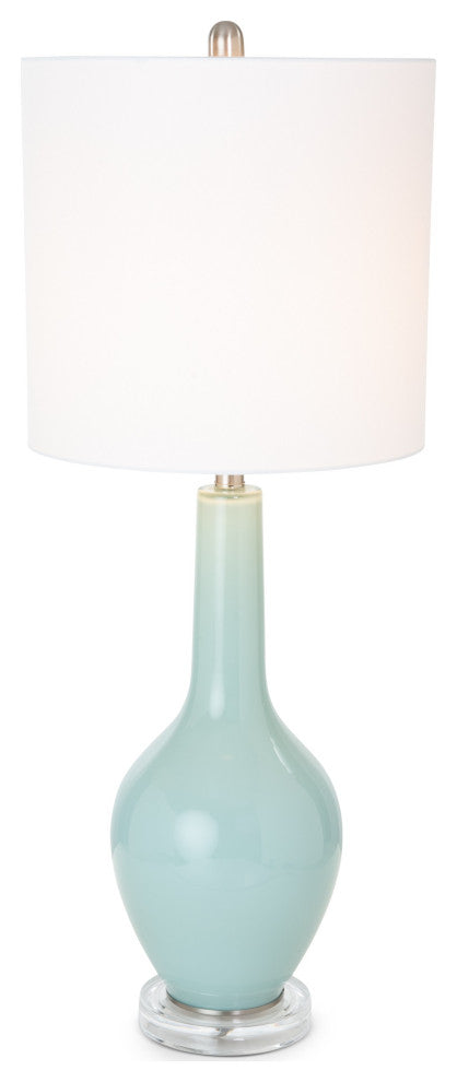 Set of 2 Aqua Modern Acrylic Table Lamps