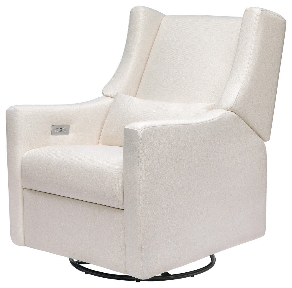 Kiwi Electronic Recliner and Swivel Glider With USB port, Performance Cream Eco-Weave
