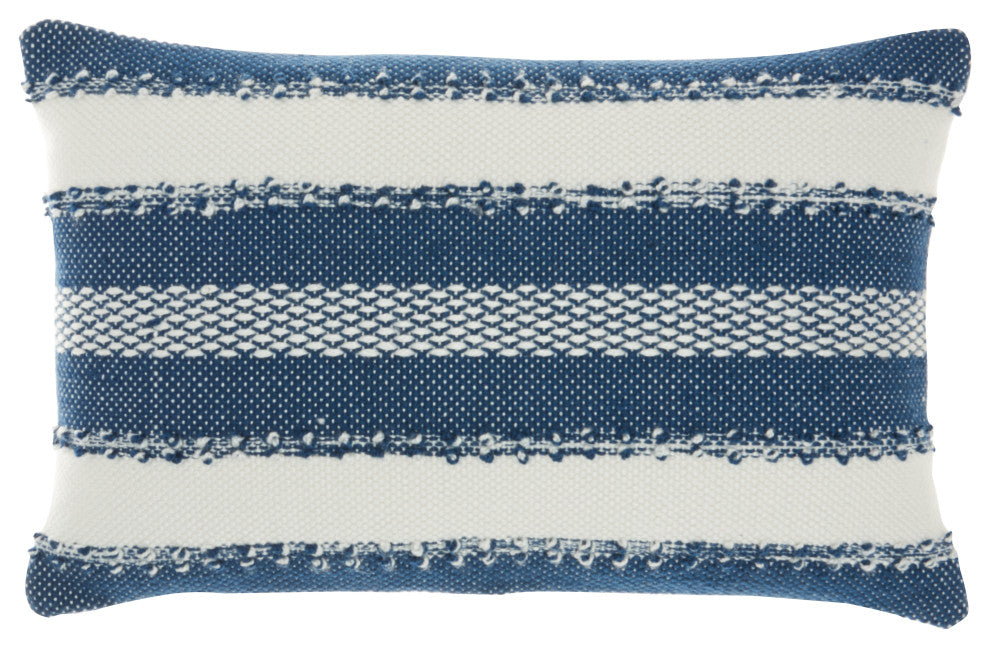 Mina Victory VJ088 Throw Pillow, Navy, 14" x 22"