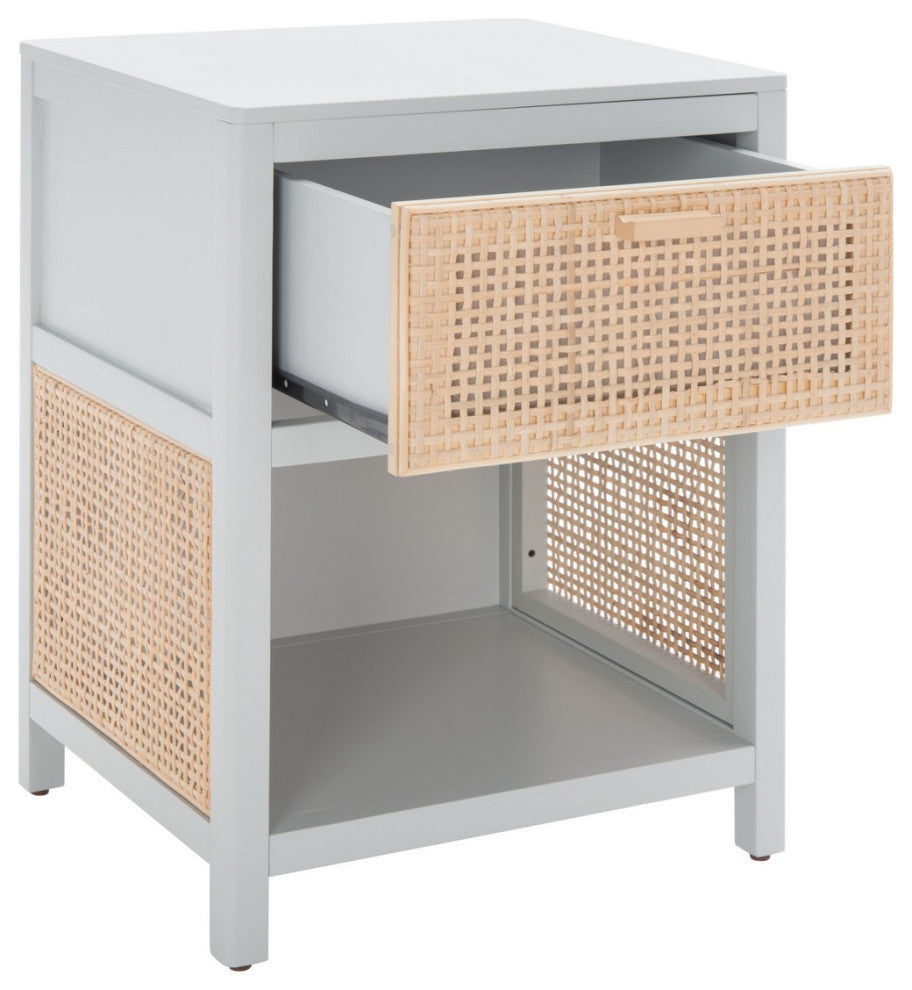 Safavieh Miya Night Stand, Grey/Natural