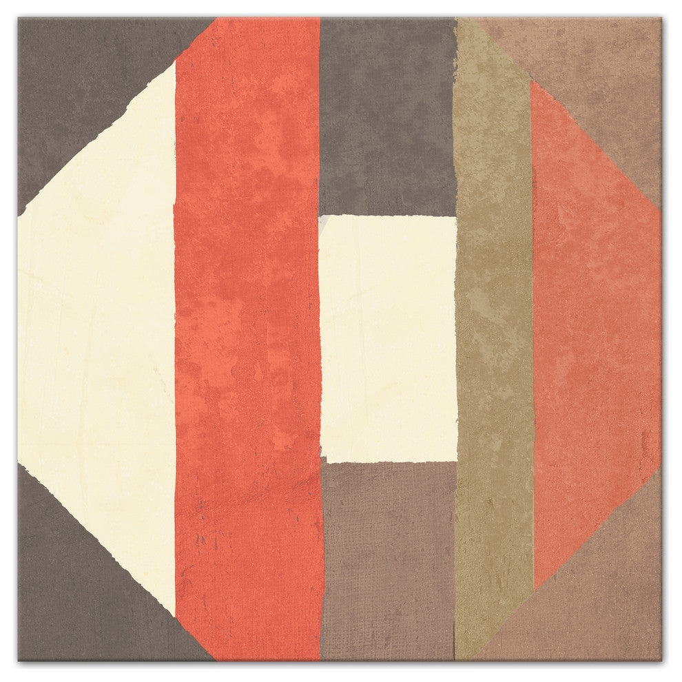 Pink Geometric 36x36 Canvas Wall Art
