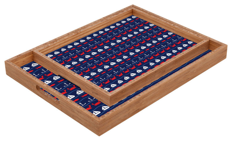 Robert Farkas Summer Pattern Rectangular Tray