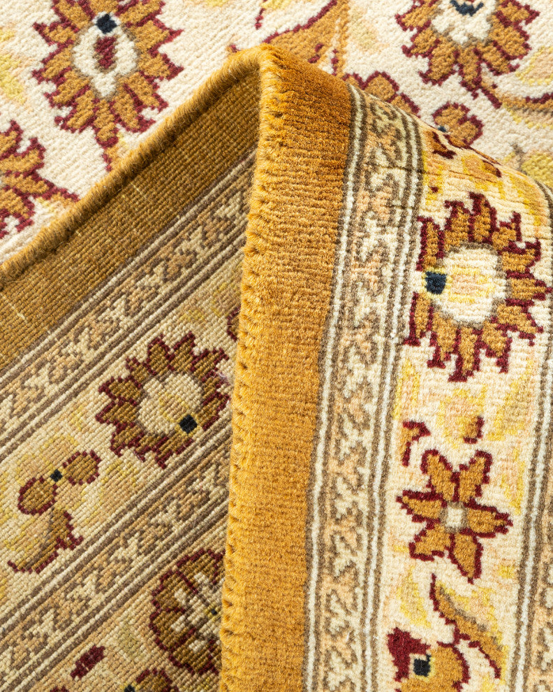 Mogul, One-of-a-Kind Hand-Knotted Area Rug Yellow, 6' 1" x 9' 5"