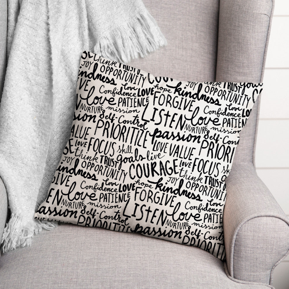 Wisdom Words 18"x18" Spun Poly Pillow