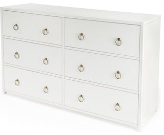 Lark 6 Drawer White Dresser, 5525304