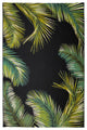 Marina Palm Border Indoor/Outdoor Rug, Black, 4'10"x7'6"