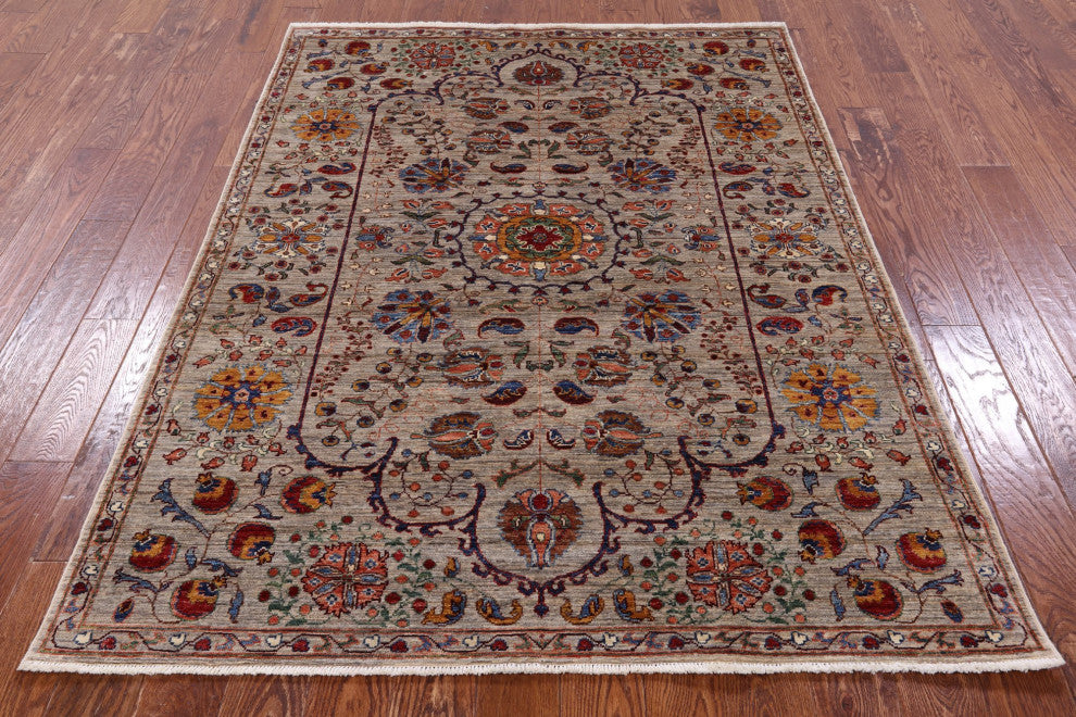 Persian Tabriz Handmade Wool Rug 5' 2" X 6' 11" Q9979
