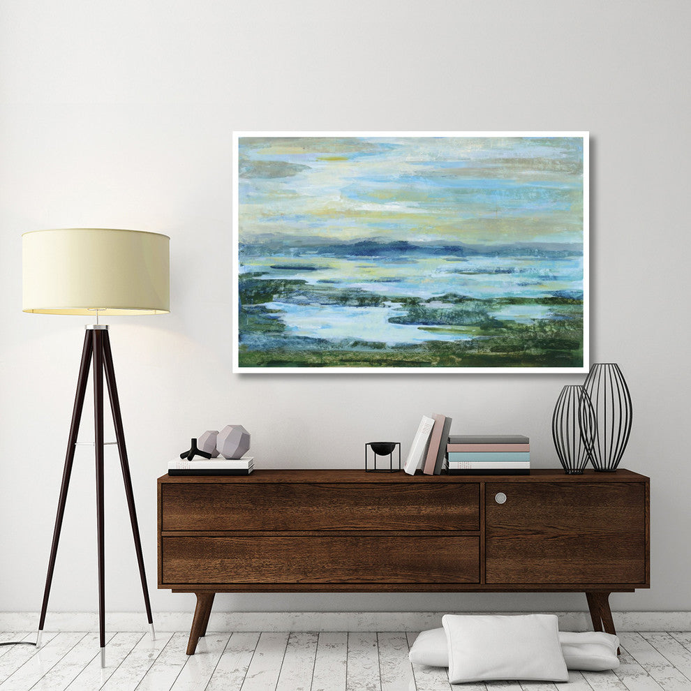 "Northern Lake Green Crop" Digital Paper Print by Silvia Vassileva, 62"x42"