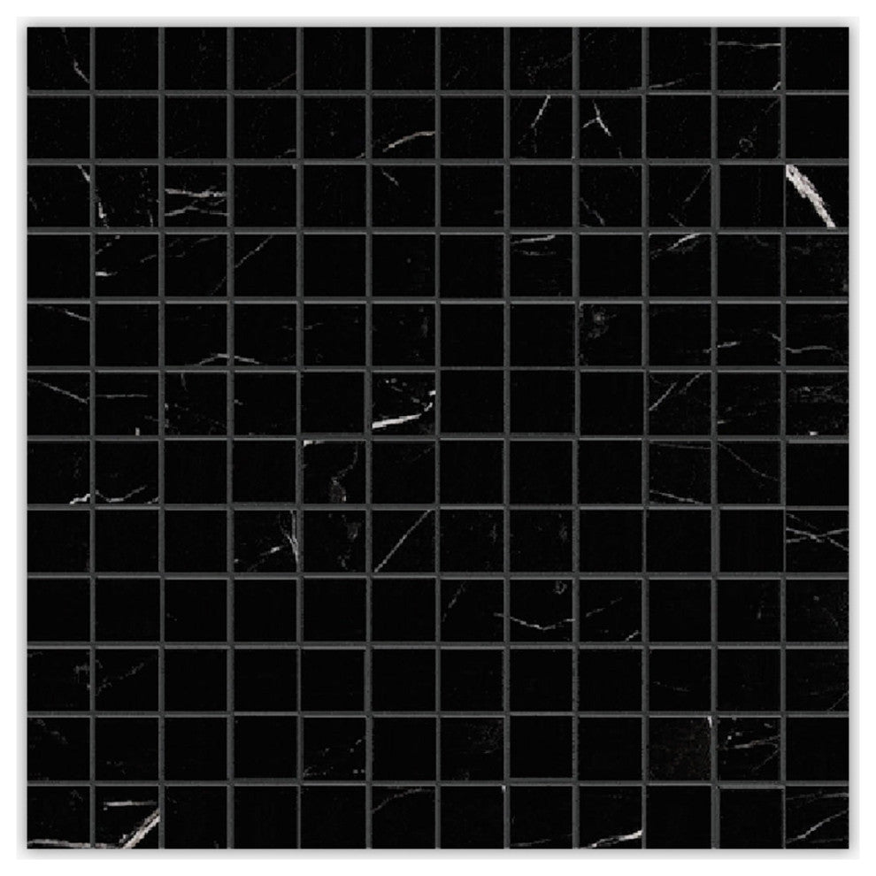 Neromarquina Polished 1x1 Marble Mosaic