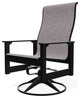 Leeward Sling Outdoor Swivel Rocker, Fossil/Black