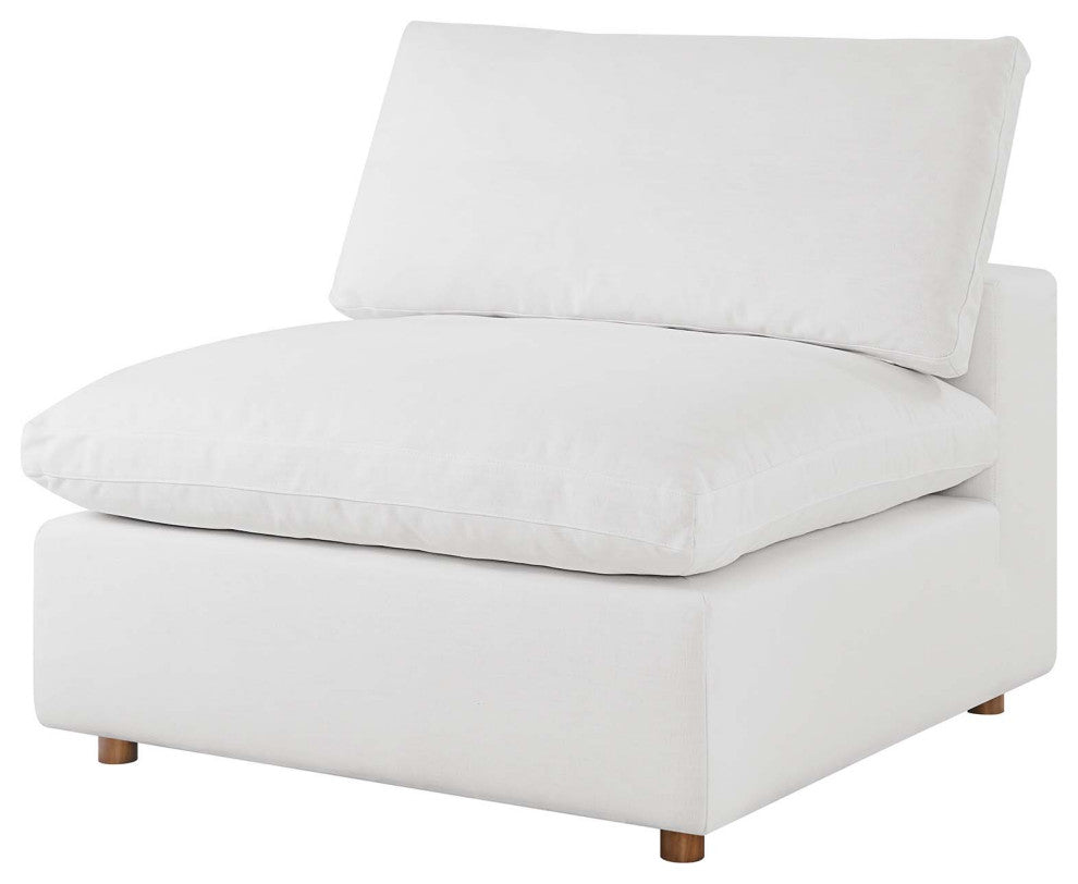 Modular Sectional Deep Sofa Set, White, Fabric, Modern, Lounge Cafe Hospitality