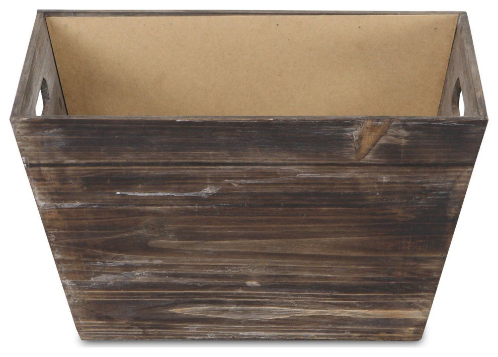 Rustic Wooden Storage Box With Chalkboard