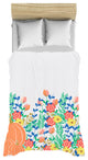 Pumpkin and Floral Duvet Covers, Twin