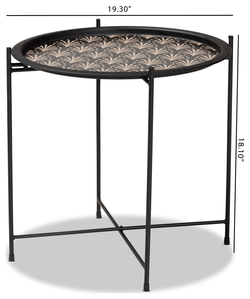 Ivana Modern And Contemporary Black Finished Metal Plant Stand