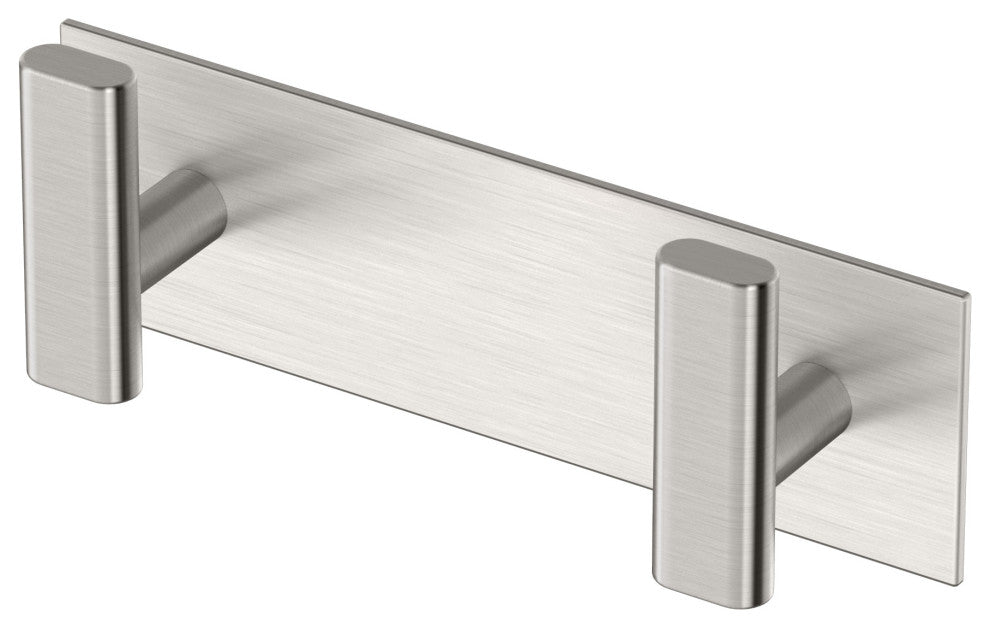 Elevate All Modern Decor Hook, Satin Nickel, Double