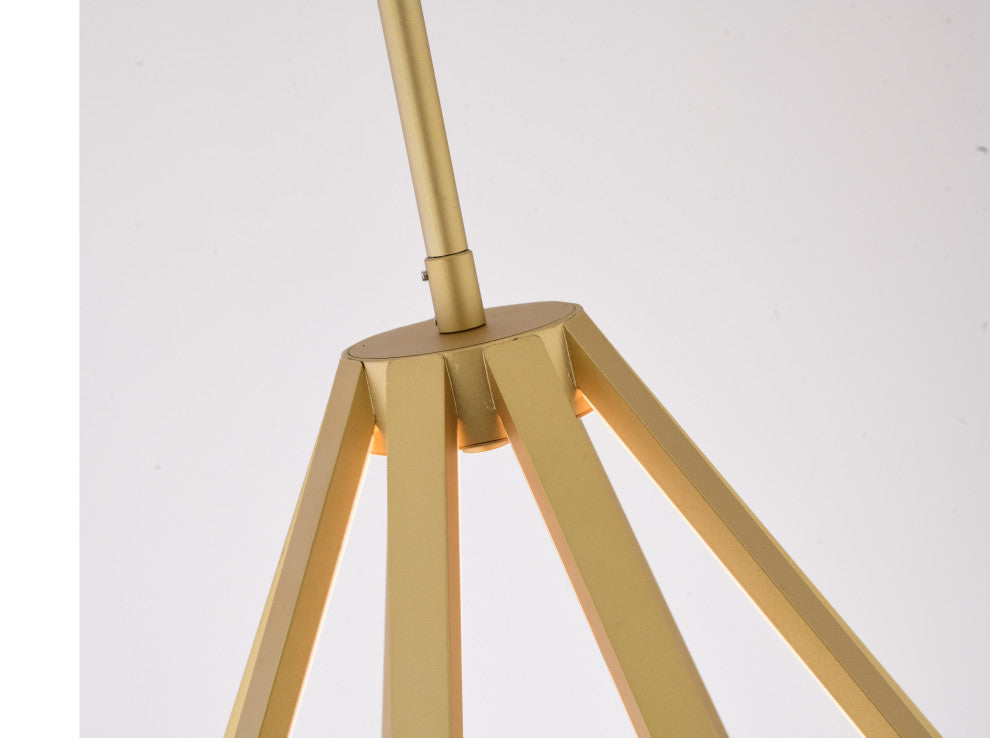 Bethel International WE02C25GD 6-Light LED Chandelier, Gold
