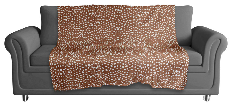 Terracotta Spots 50x60 Coral Fleece Blanket