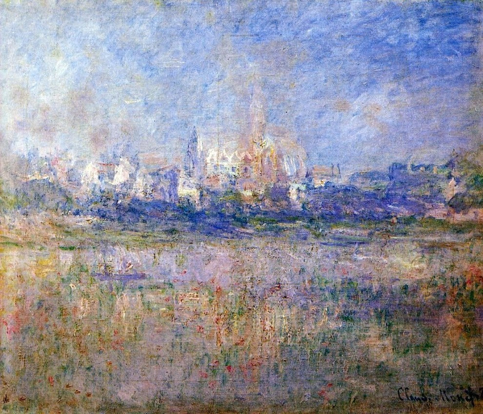 Claude Oscar Monet Vetheuil in the Fog, 20"x25" Wall Decal Print
