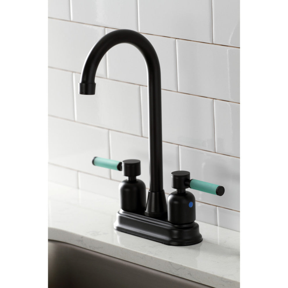 Kingston Brass KB8490DKL Kaiser Bar Faucet, Matte Black