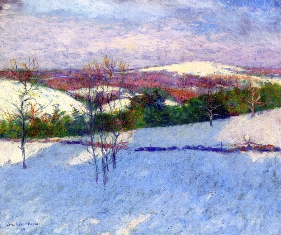 John Leslie Breck Early Snow Premium Canvas Print