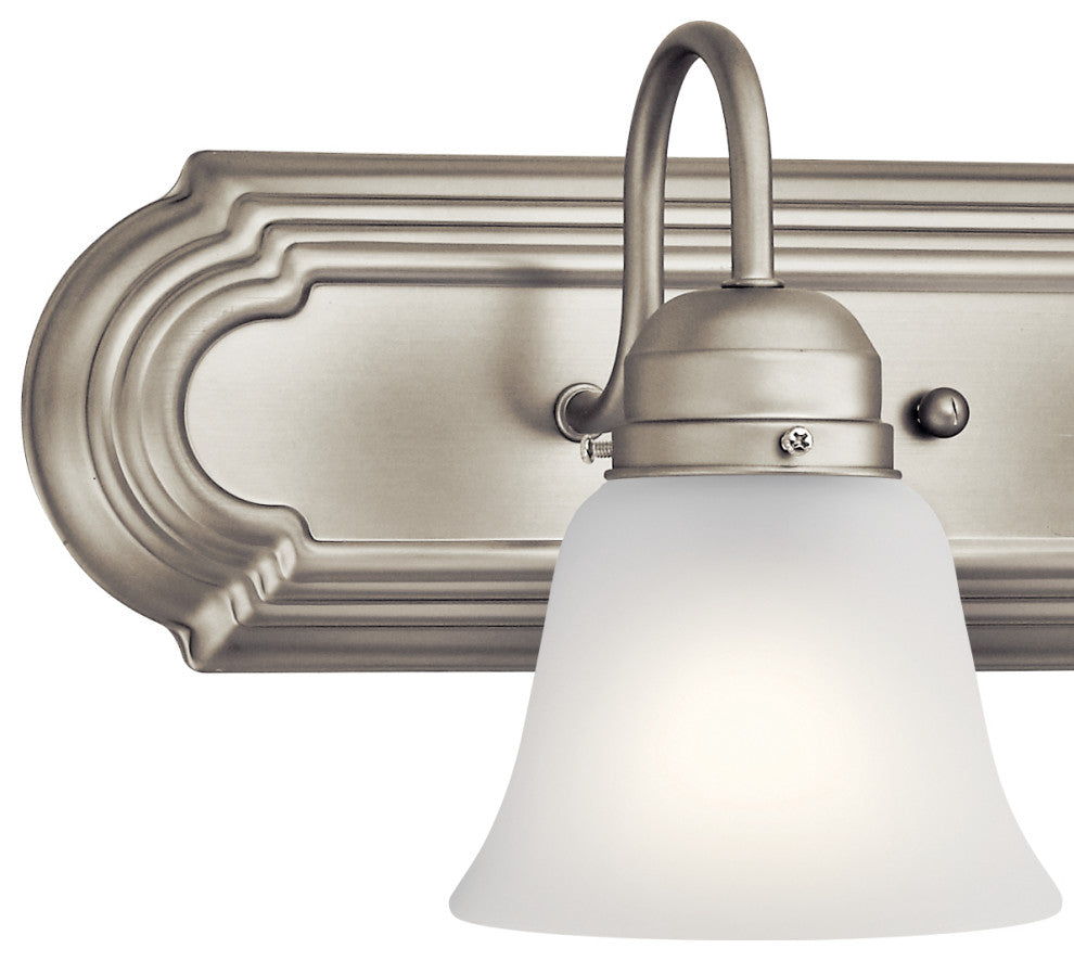 Bath 5-Light, Brushed Nickel/Satin Etched Glass