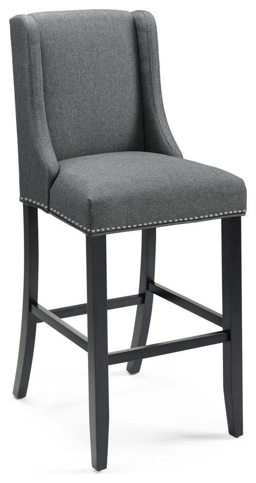Baron Upholstered Fabric Bar Stool Gray