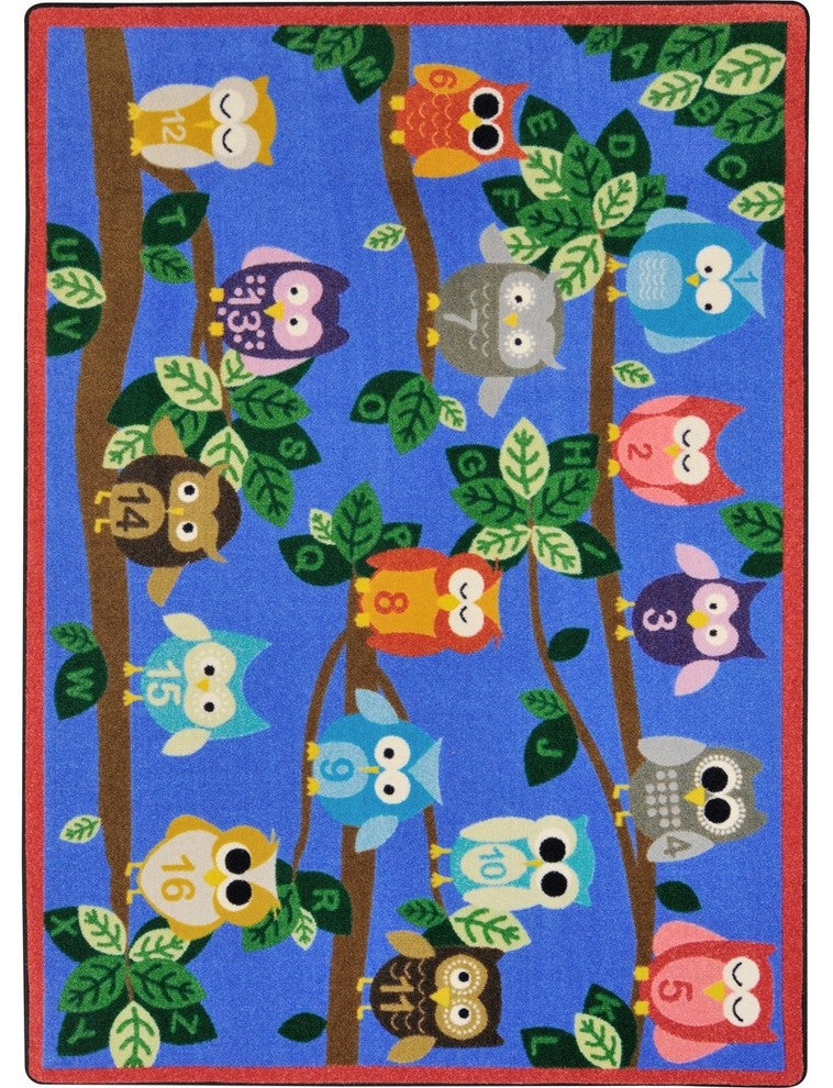 Kid Essentials Rug, It's A Hoot, 7'8"x10'9"