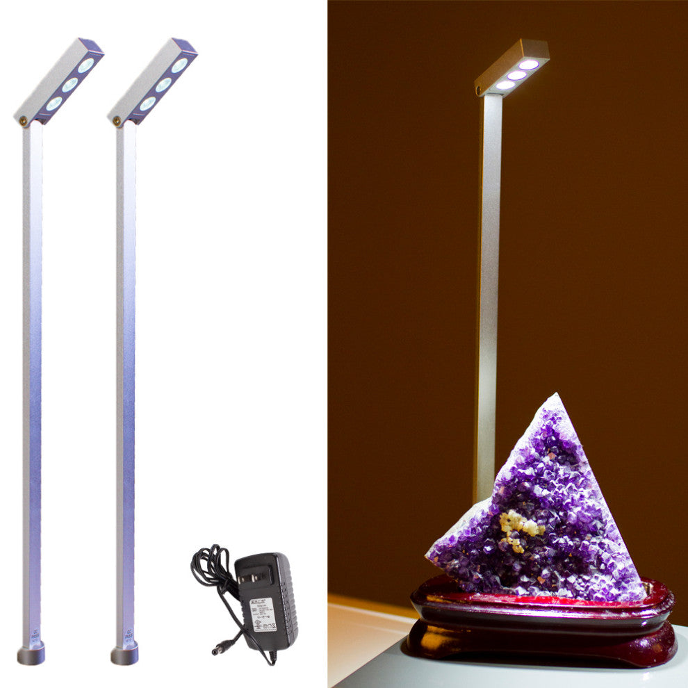 Set Of 2 LED Jewelry Pole Light Model with UL Power Supply, 4000k