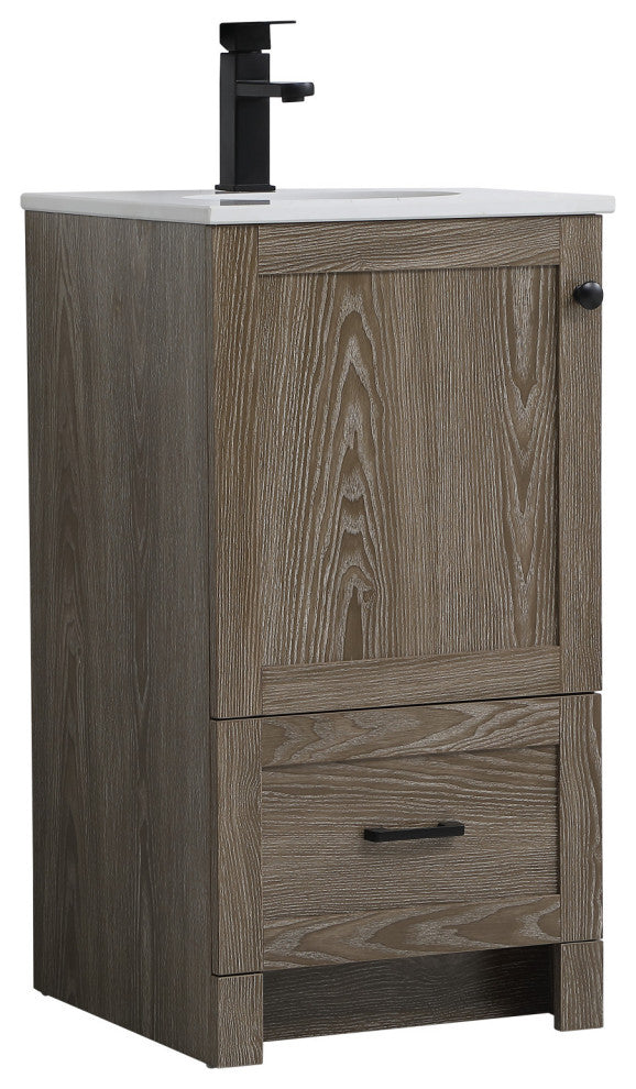 Elegant Lighting VF2818 Soma 18" - Natural Oak