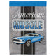Flag American Muscle Car Blue 13x18