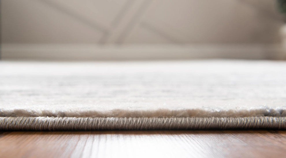 Unique Loom Oasis Calm Area Rug, Cream, 4' 0 X 4' 0 Round