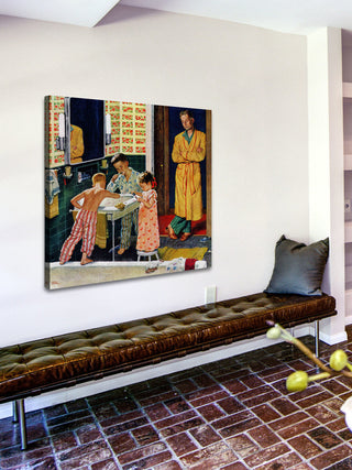 "Brushing Their Teeth" Painting Print on Canvas by Amos Sewell