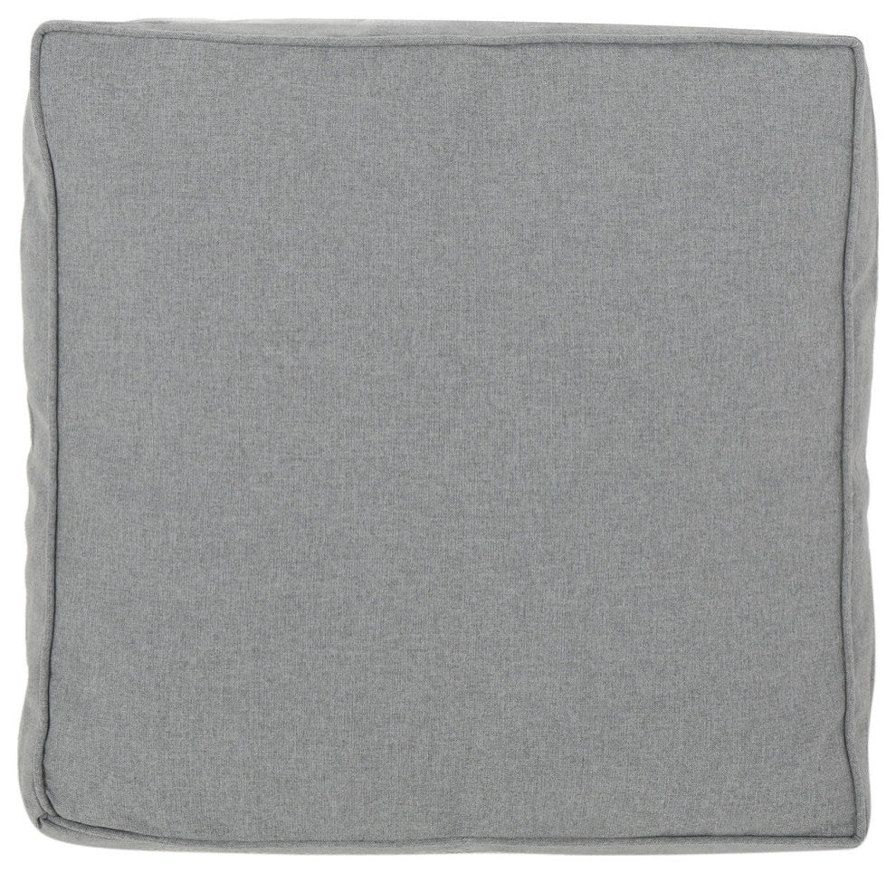 Lena Coast Outdoor Square Water Resistant 18" Throw Pillow, Charcoal