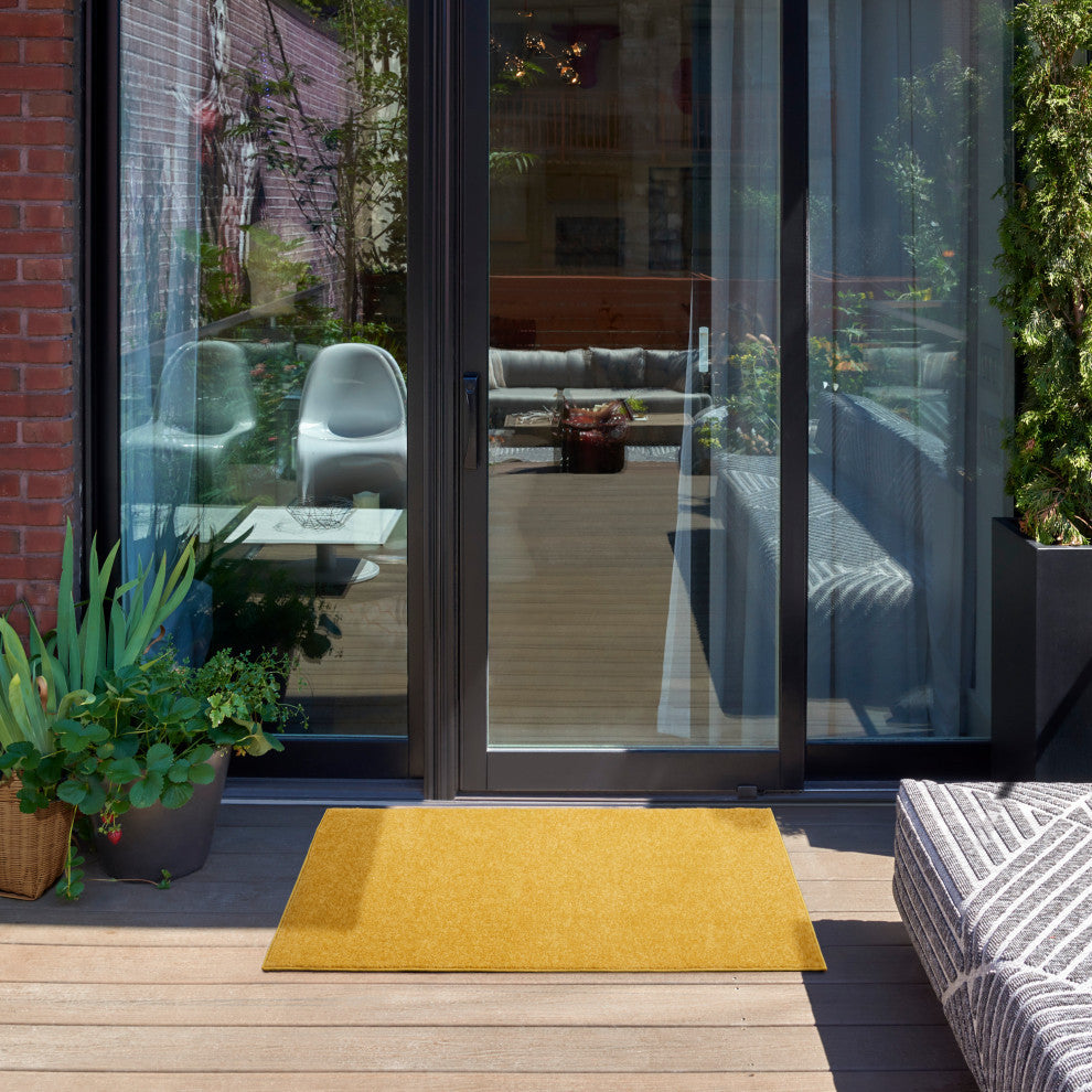 Nourison Essentials 2' x 4' Yellow Outdoor Area Rug