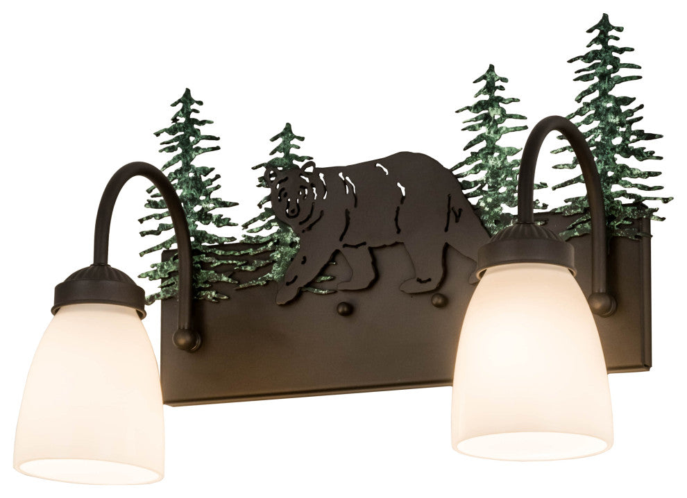 16 Wide Lone Bear 2 Light Vanity