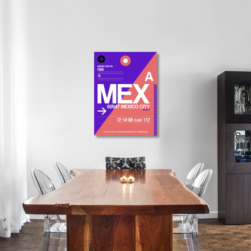 "MEX Mexico City Luggage Tag 1" Fine Art Print